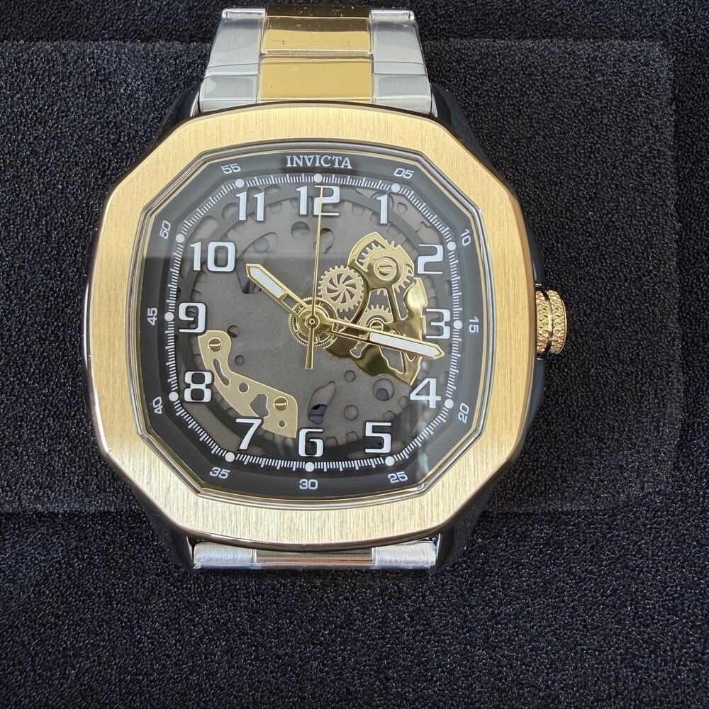 Invicta S1 Rally Diablo 50605 46mm Gold Tone Skeleton Dial Stainless Steel Watch - Picture 3 of 5